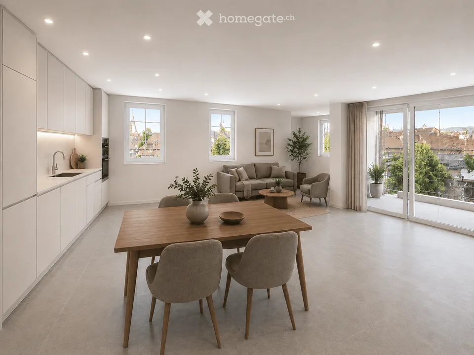 First-time occupancy: Living in Mitteldorf - Modern 2.5-room new apartment in the heart of Villmergen