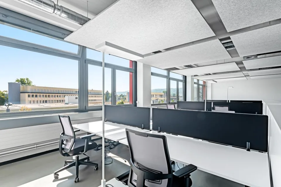 ausgebaute und moderne Bürofläche im Industrial-Look