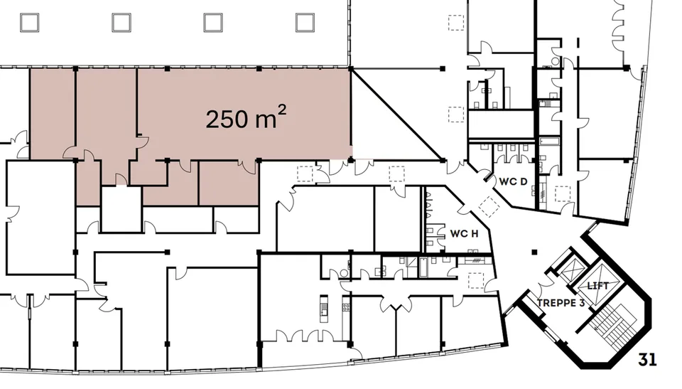 Frisch sanierte Büroflächen 250 m² – Foto 13 von 13