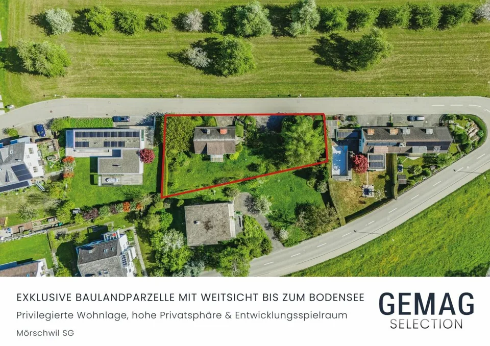 Exklusive Baulandparzelle mit Weitsicht bis zum Bodensee