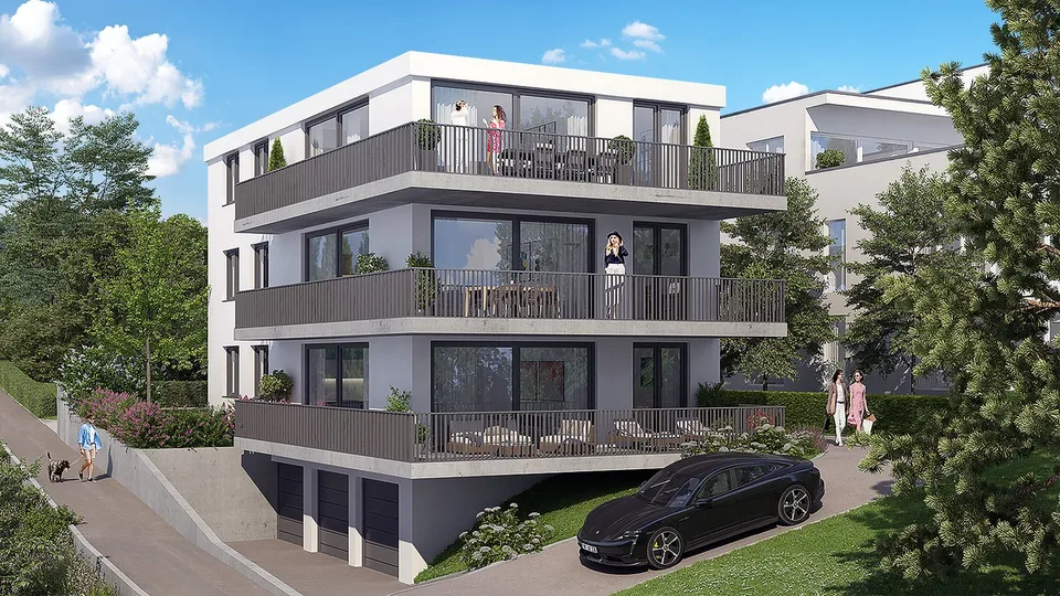 Moderne 3.5-Zimmer-Neubau-Wohnung mit Balkon und Garage in Dornach