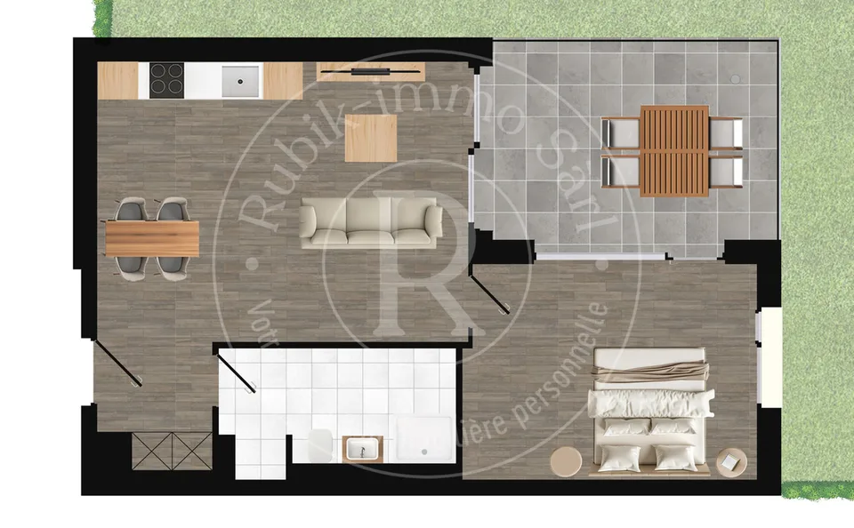 2,5 pièces de 51m² avec jardin privatif – photo 6 sur 9