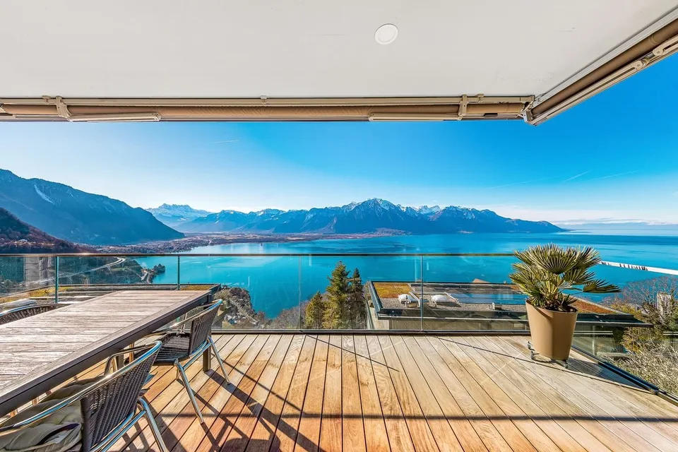 Exceptionnel appartement sur les hauts de Montreux avec vue panoramique sur le lac