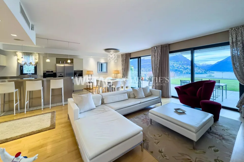 In vendita a Lugano: appartamento duplex moderno con giardino privato & vista lago splendida, anche possibile come seconda casa