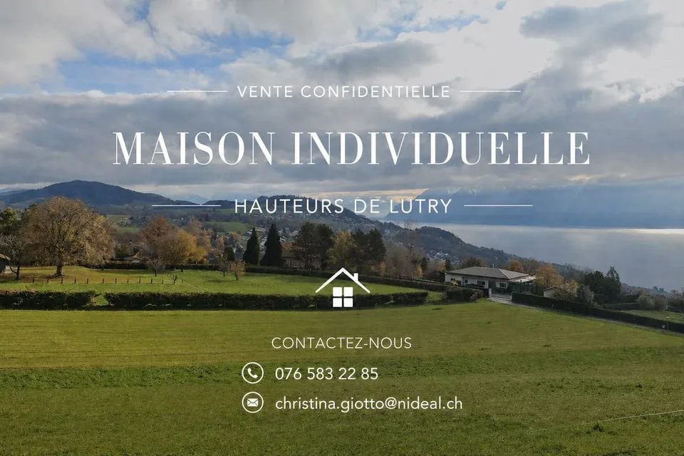 Villa à vendre dans les hauteurs de Lutry - 7.5 pièces de 270 m², vue sur le Léman