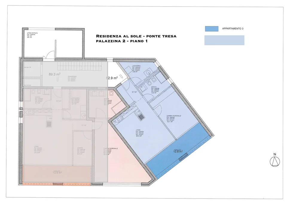 2.5 locali nuovo con terrazza vista lago