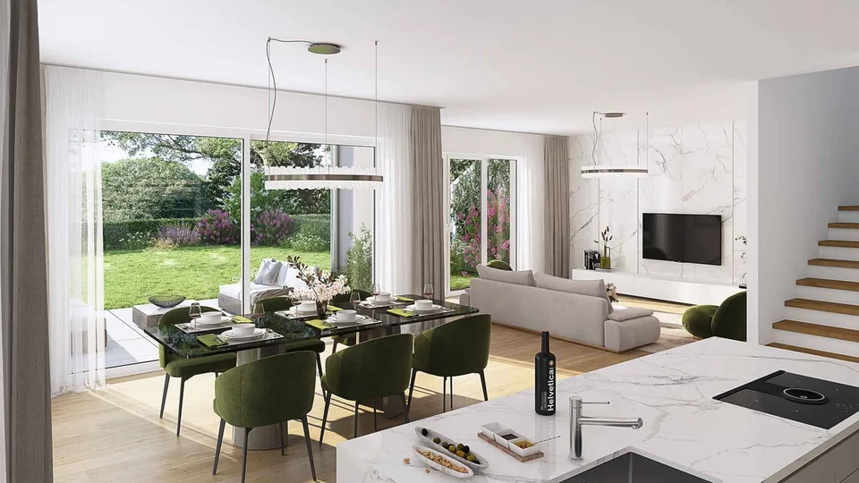 Contemporary project Lot A in a set of two semi-detached villas
