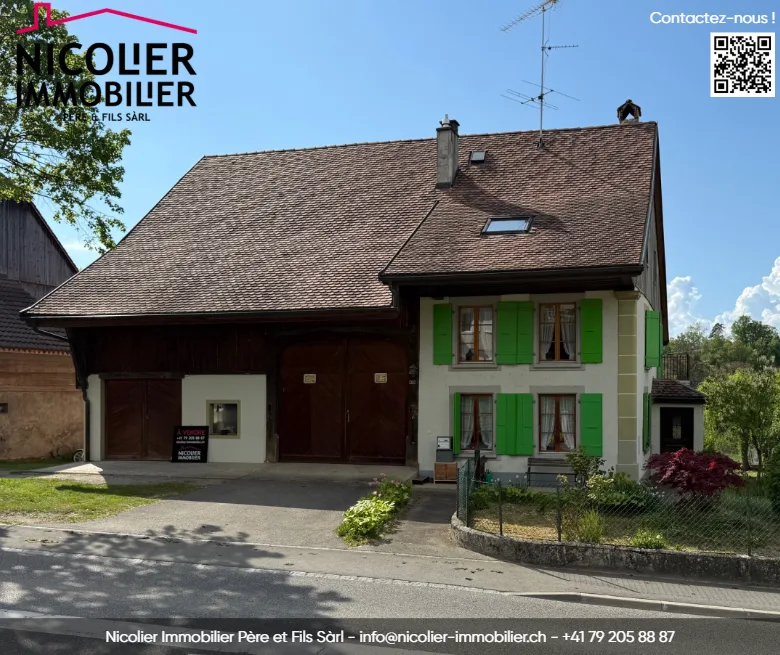 A 5 minutes de Payerne! A vendre ferme avec possibilité de créer plusieurs appartements