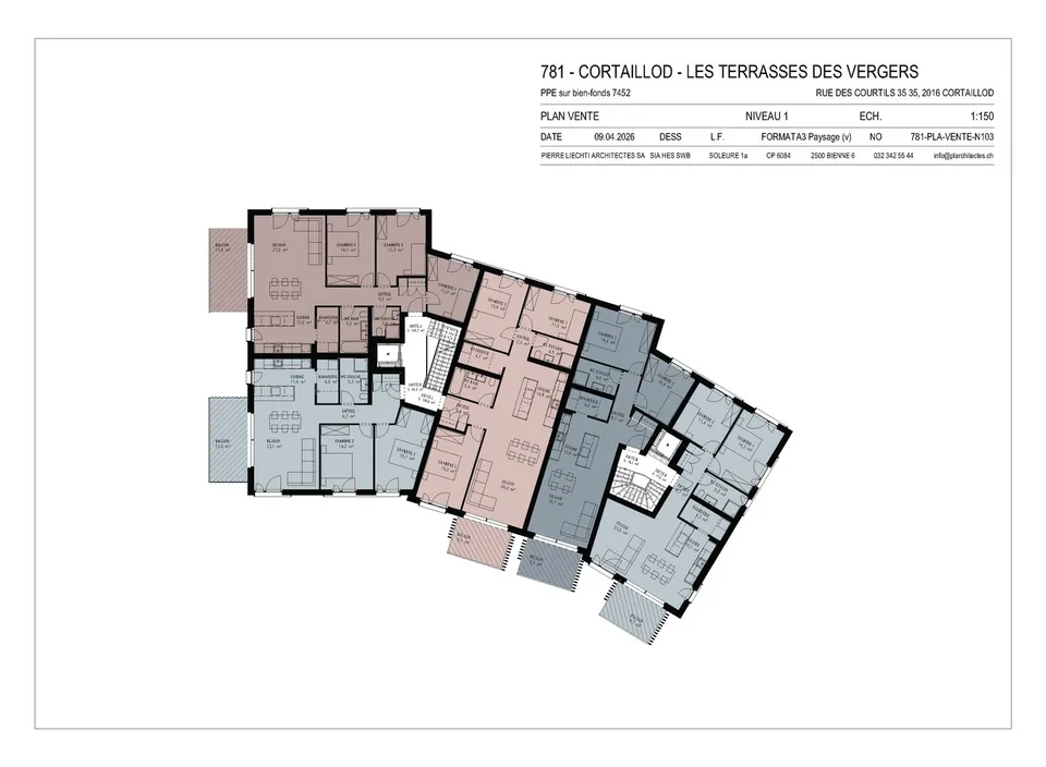 Appartamento di 3.5 locali con loggia a Cortaillod
