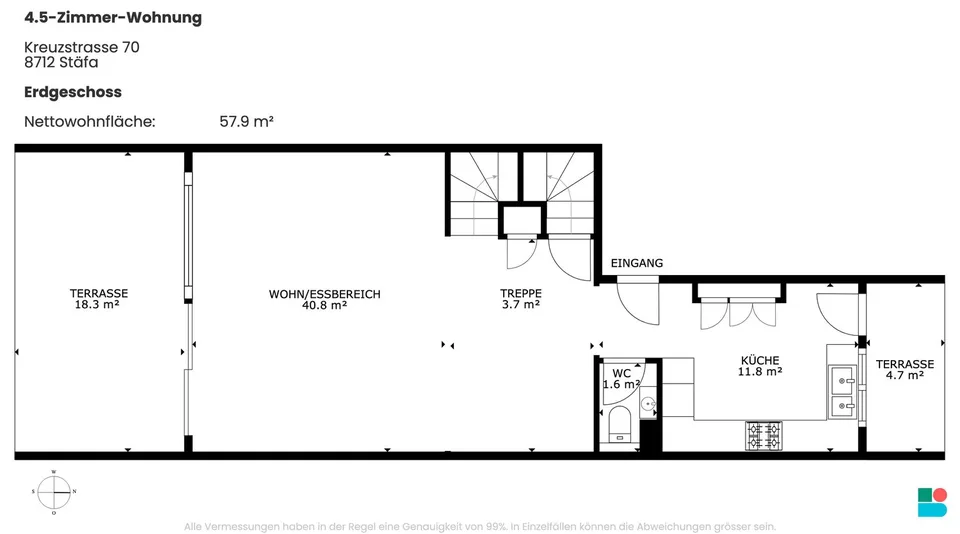 Herrliche 4.5-Zimmer-Wohnung in Stäfa – Foto 9 von 11