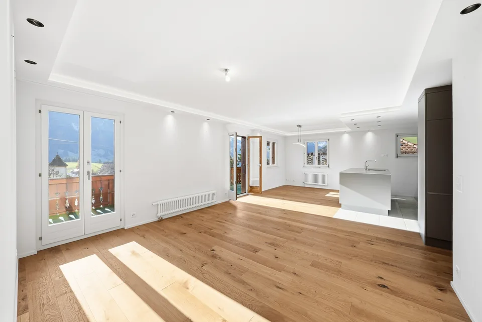 Appartement 4,5 Zimmer mit Panoramablick, 20 Min. von Gstaad