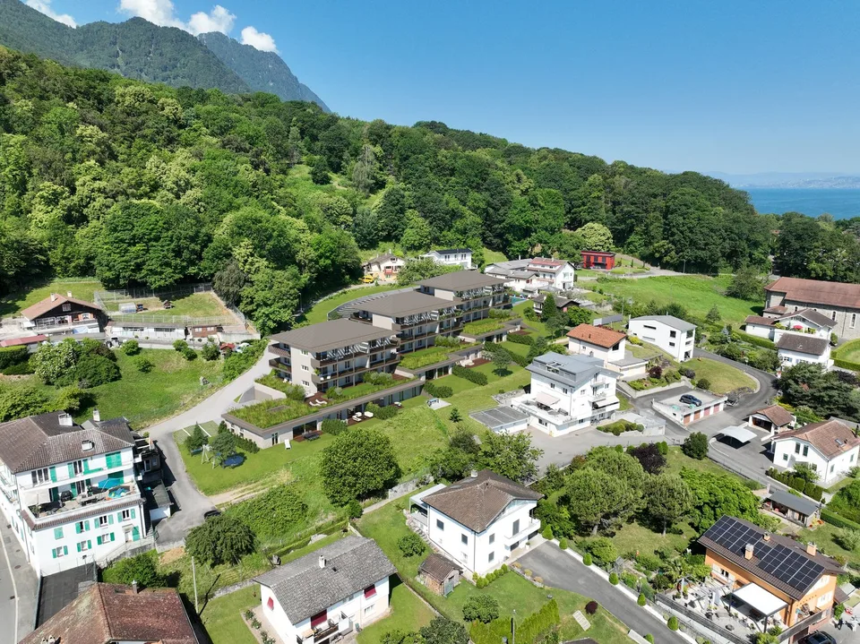 Neue Residenz Les Terrasses du Lac mit Swimmingpool - 2,5 bis 5,5 Zimmer