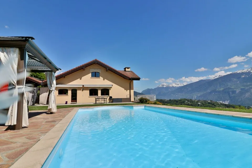 Villa mit Pool in Savièse - Panoramablick – Foto 6 von 13