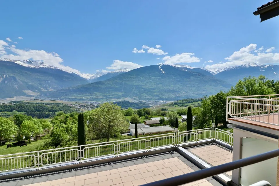 Villa avec piscine à Savièse - Vue panoramique