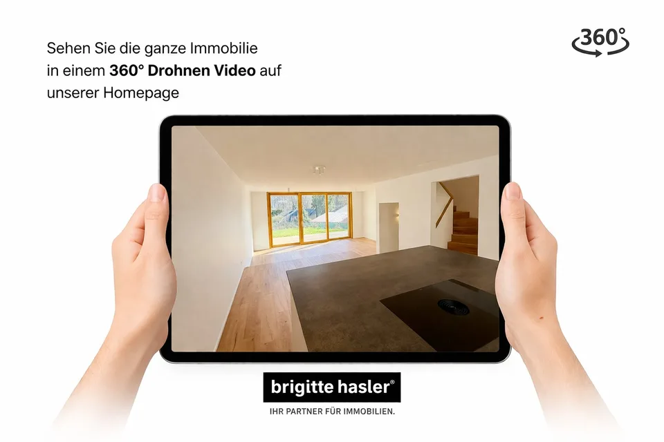 Hochwertiges Einfamilienhaus im Baurecht - 360° Drohnen Video