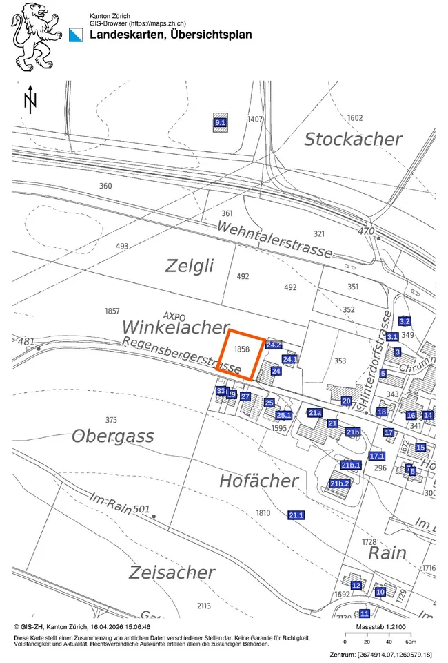 Terreno edificabile attraente in una posizione tranquilla – Regensbergerstrasse 24, Sünikon
