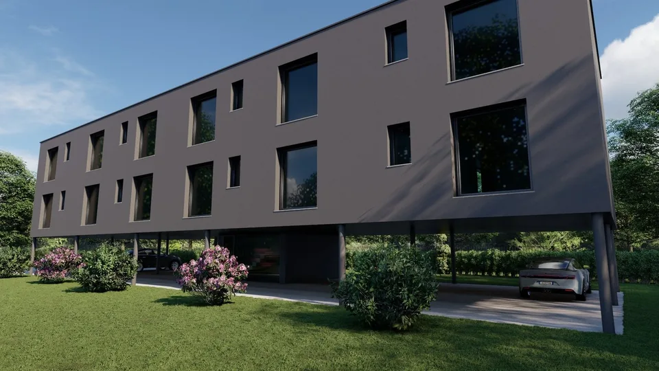 NEUE PALAZZINA MIT NUR 4 WOHNUNGEN - MONTE CARASSO / nächste Bebauung – Foto 8 von 9