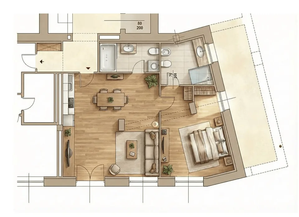 Renovierte 2.5-Zimmer-Wohnung im Zentrum von Lugano – Foto 3 von 10
