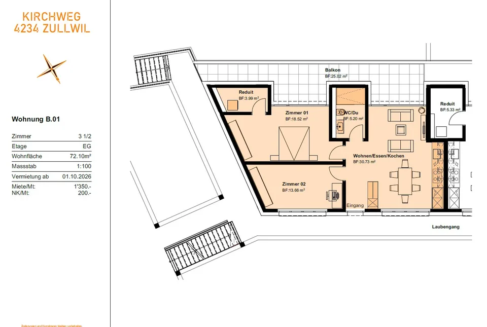 Erstvermietung 2 MFH Kirchweg 358 / 359 in Zullwil – Modern wohnen im Grünen