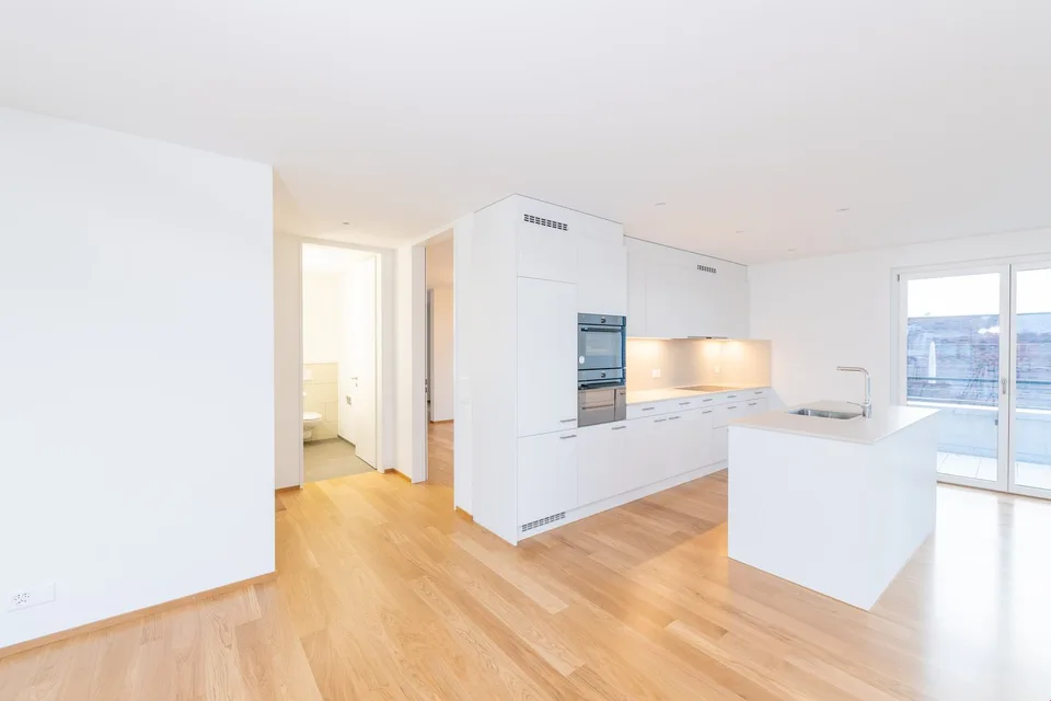 Moderne 2.5-Zimmer-Dachwohnung mit Stadtpanorama in Binningen
