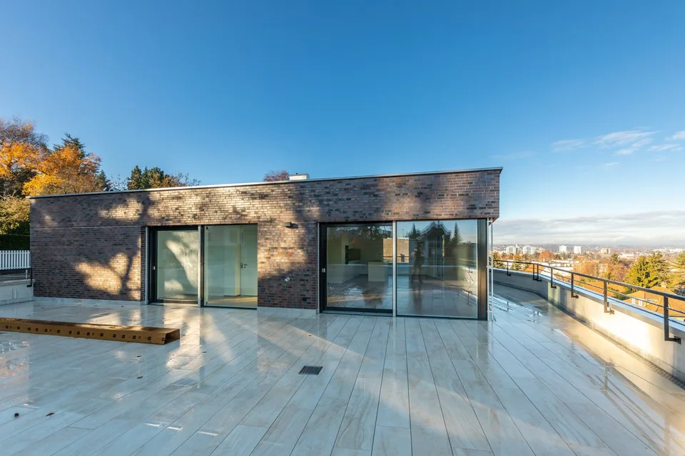 Moderne 2.5-Zimmer-Dachwohnung mit Stadtpanorama in Binningen