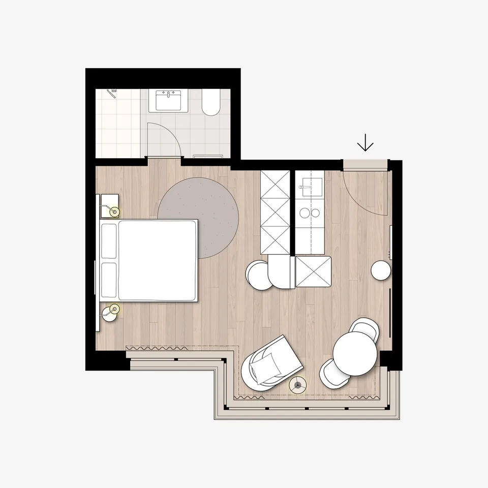 Studio Apartment Suite möbliert und neu renoviert in Zürich Oerlikon – photo 12 sur 12