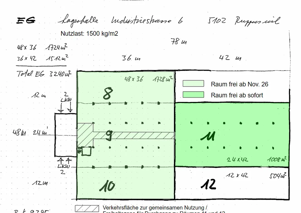 Gelegenheit: 7000 m2 Lagerfläche, auch Teilflächen – Foto 8 von 9