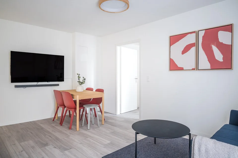 2 minutes à la gare principale - appartement meublé de 3,5 pièces