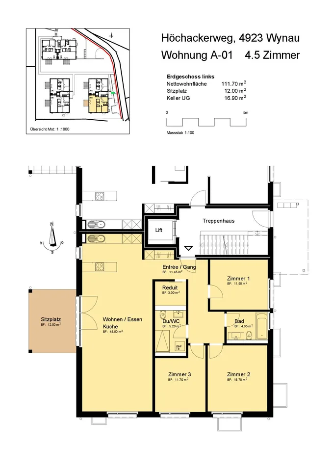 Modern wohnen im Grünen - 4.5-Zimmer-Wohnung im Erdgeschoss