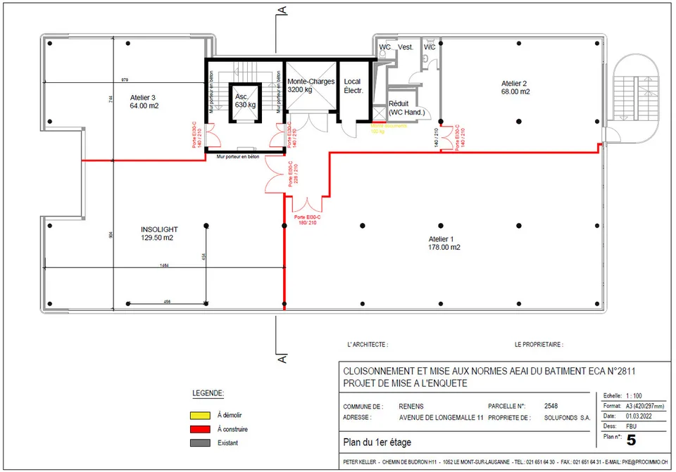Laboratorio/magazzino 68m2 a Renens - vicinanza autostrada/stazione - Contratto di locazione flessibile
