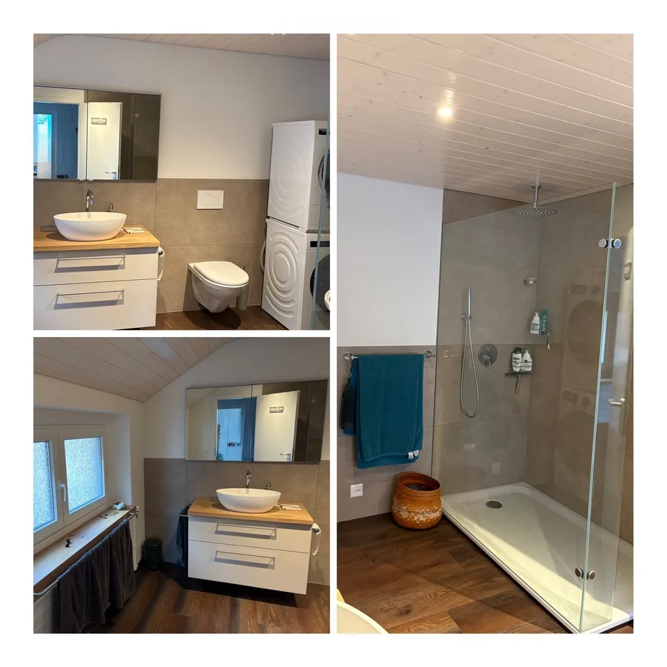 Stilvolle 4-Zi.-Maisonette, attraktiver Wohnbereich mit charaktervollen Altholzbalken