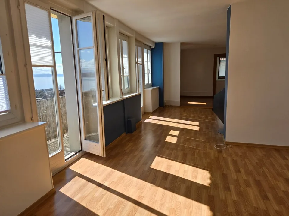 Großes Apartment mit Blick auf den See und die Alpen - Erster Nettomietzins kostenlos