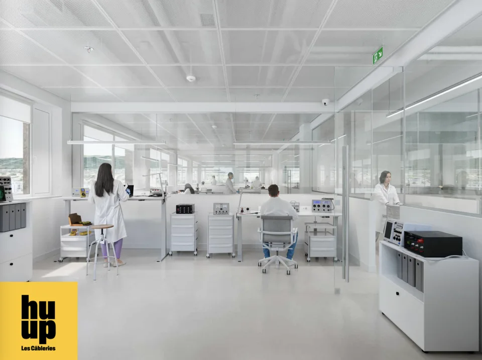 Vaudbureaux Minergie plateaux di 750 m2, divisibili da 350 m2, ai piedi della metropolitana M1 e della stazione CFF
