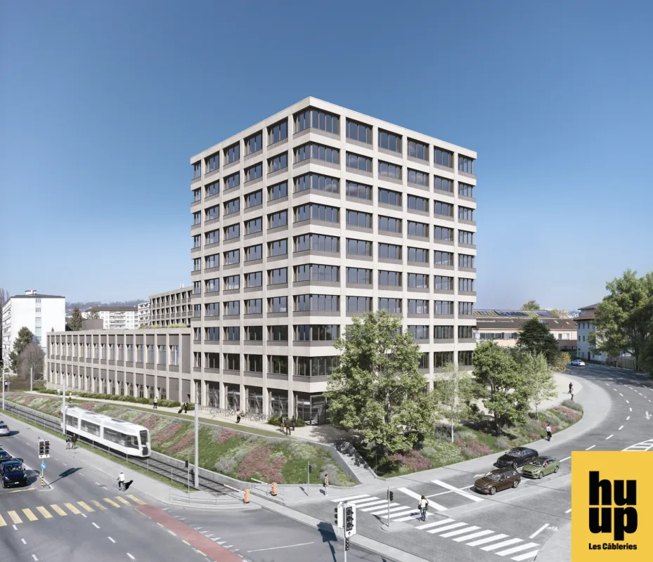 Vaudbureaux Minergie plateaux de 750 m2 divisibles dès 350 m2 au pied métro M1 et Gare CFF