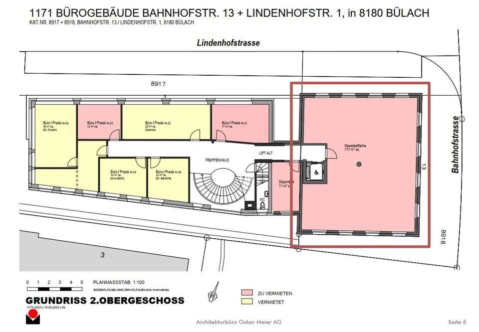 Spazio commerciale attraente al 2° piano di ca. 117 m² in un edificio nuovo