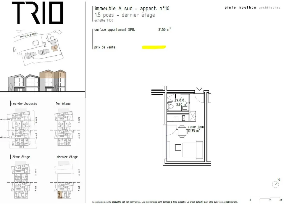 STUDIO MODERNE LUMINEUX AVEC PLACE DE PARC INTERIEURE / MALOC-IMMO