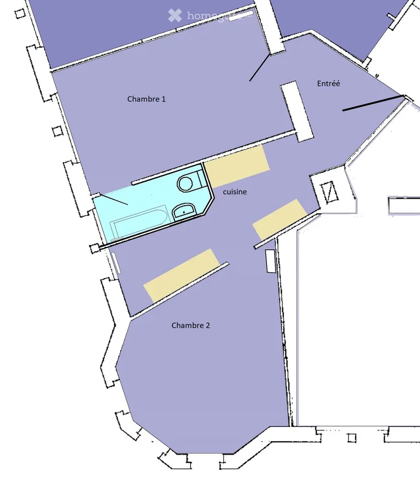 Appartement 2 pièces au centre de Moutier, 54 m2