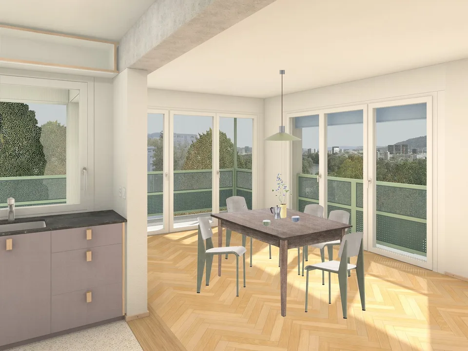 Vivere con stile e vista – appartamento 3.5 locali in una posizione popolare a Zurigo