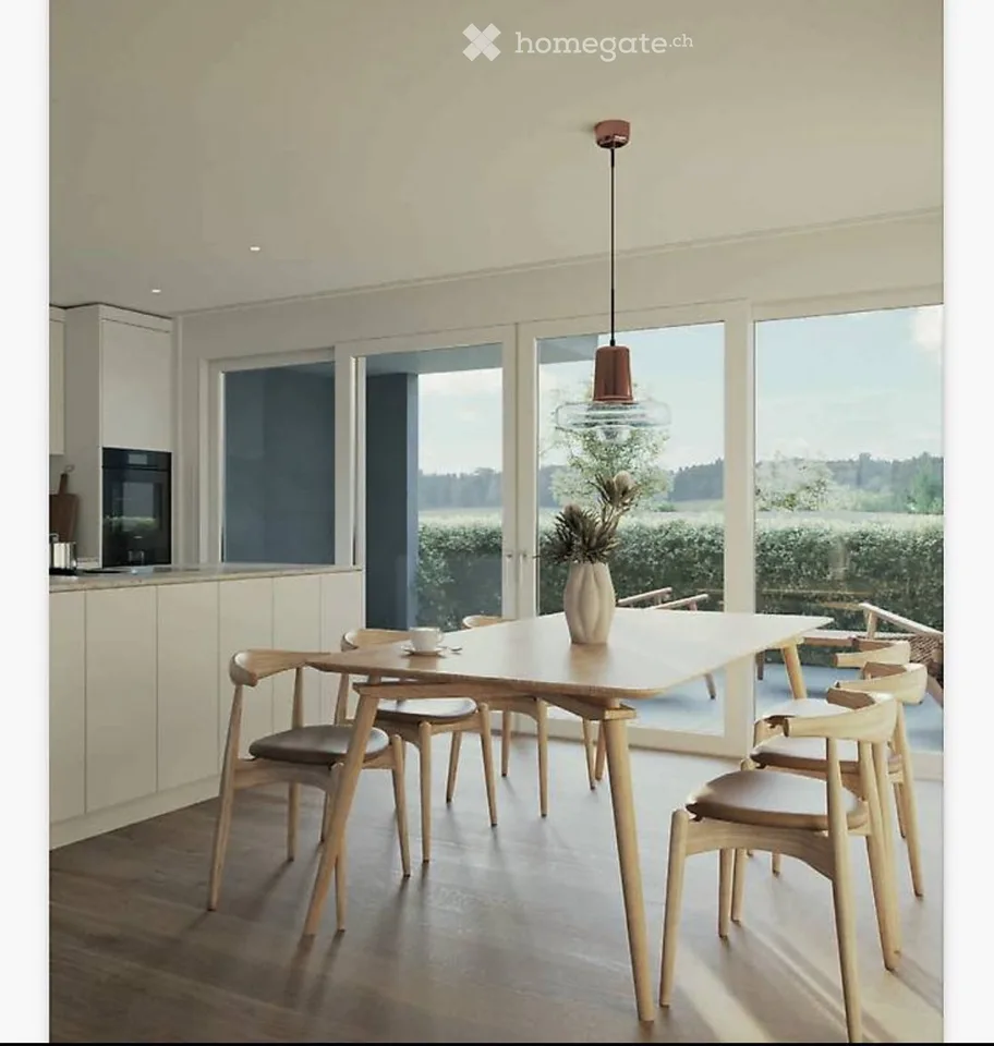 Appartamento di giardino esclusivo di 4,5 locali con serra e grande giardino a Ballwil