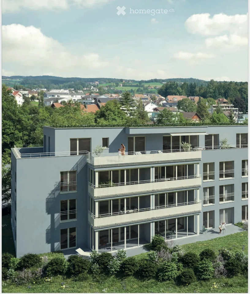 Exklusive 4½-Zimmer-Neubau-Gartenwohnung mit Wintergarten und grossem Garten in Ballwil