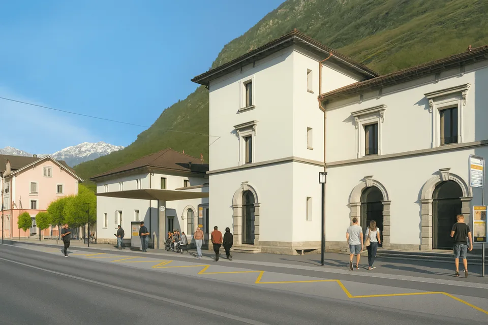 Stazione FFS di Biasca: ufficio Open Space di 90 m2