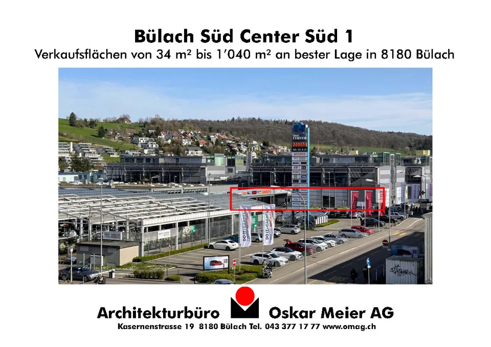 Attraktive Ladenflächen im beliebten Südcenter Bülach zu vermieten