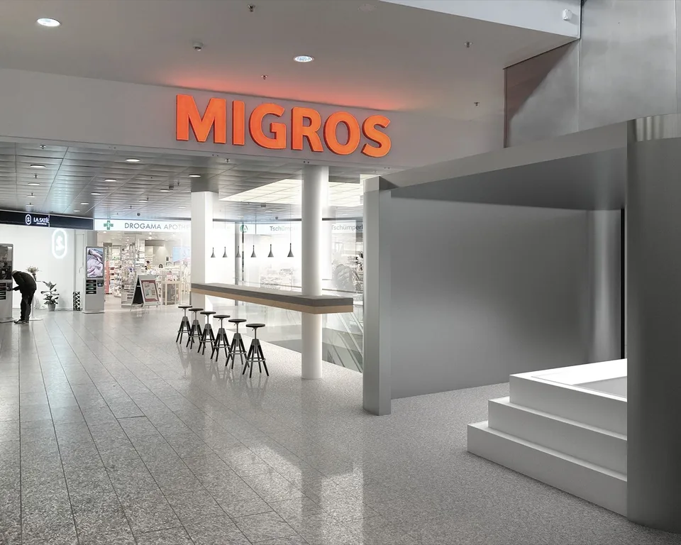 Espace commercial moderne à louer au centre Migros Wiedikon
