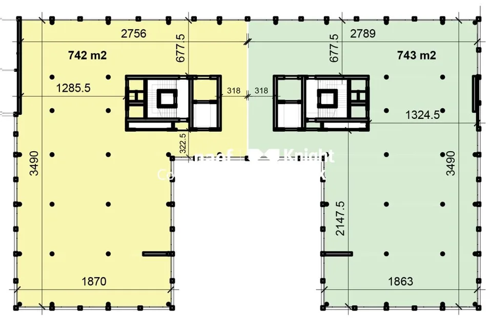Neues Projekt: Industriebüros ca. 742 m²