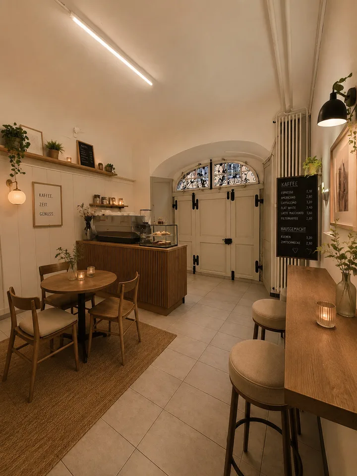 Gastronomie - Café in der Fussgängerzone der Altstadt