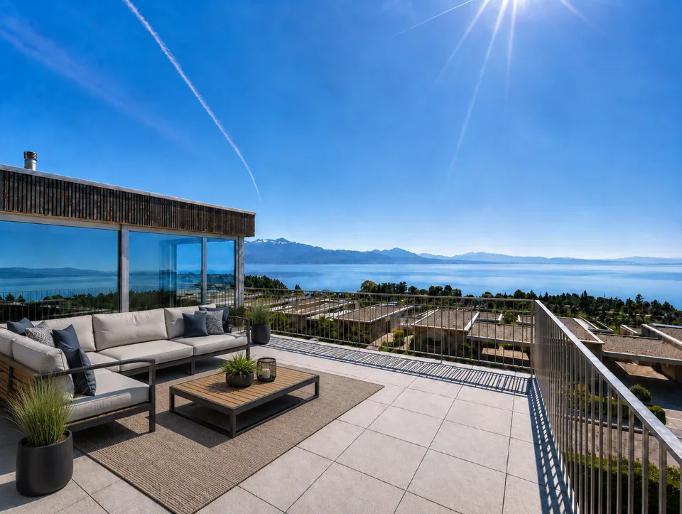 Magnifique maison mitoyenne de 6.5 pièces à Lutry avec vue imprenable