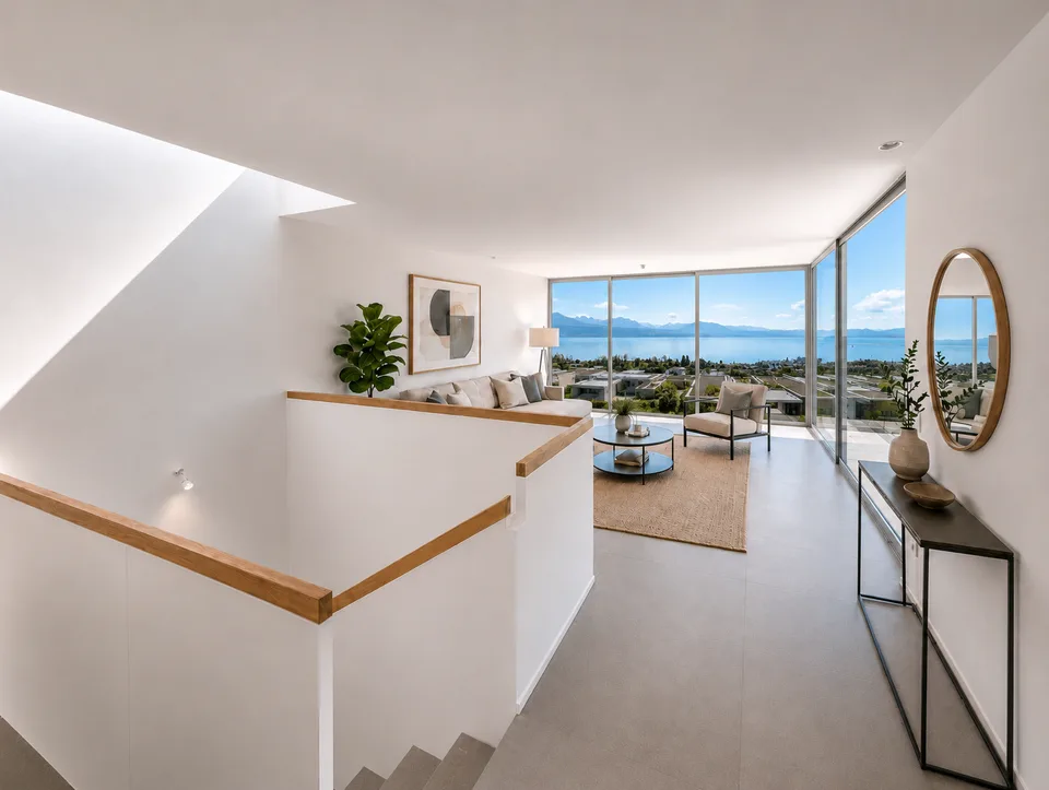 Magnifica casa a schiera di 6.5 locali a Lutry con vista impareggiabile