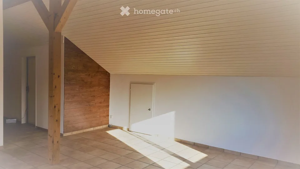 Appartement mansardé de 2,5 pièces avec parking garage et cuisine neuve