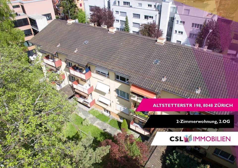 Helle 2 Zimmerwohnung mit ruhigem, sonnigen Balkon ins Grüne