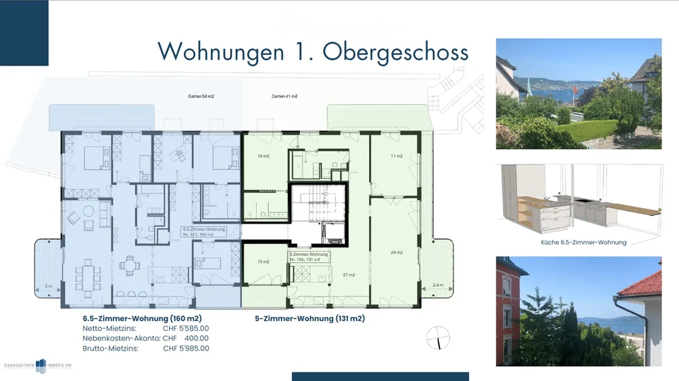 Ruhe und Seesicht an zentraler, erhöhter Lage